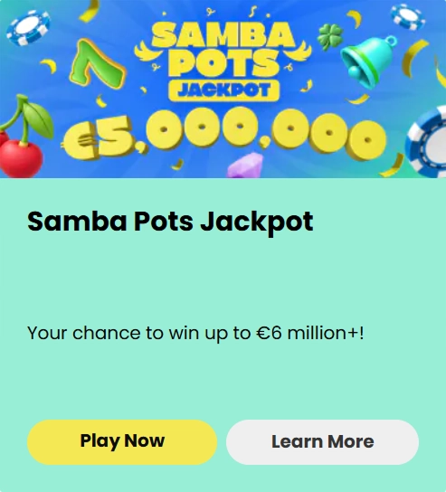 Samba Pots Jackpot five million euros with cherry